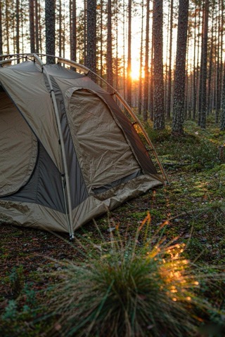2-Person Dome Tent, Cross-Pole Frame