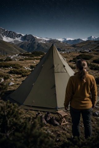 TOMOUNT Tipi-Zelt mit Ofenloch
