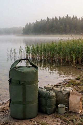 Kompressionssack ca. 24 L, vier Gurte