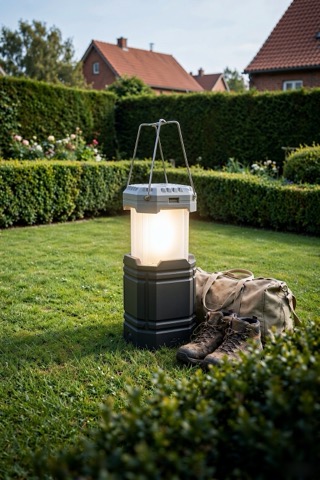 Mesqool Campinglampe, Handkurbel & Solar