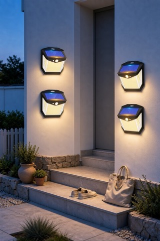 Luz solar 248 LED con sensor de movimiento