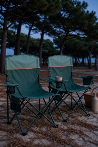 LET'S CAMP lot de 2 chaises, 120 kg
