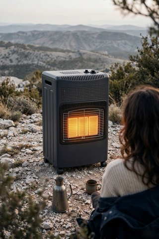 Chauffage à gaz sur roulettes Relaxdays