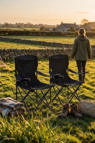 Amazon Basics Folding Camping Chair, 2 Pack