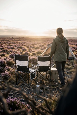 Voyager Camping Chairs with Cooler Bag, 2 Pack