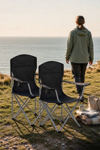 SONGMICS Folding Chairs, Set of 2