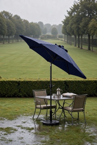 2 m Garden Parasol with Crank and Tilt