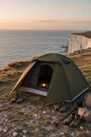 Dome tent for two to four, two doors