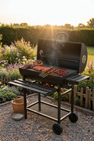 Barbecue a carbonella con coperchio TEENO