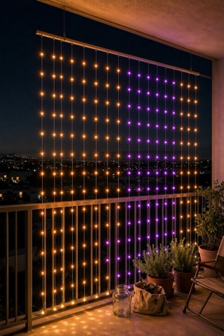 Cortina de luz LED de 2 × 2 m