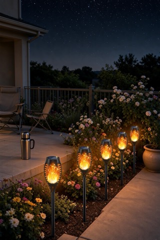 12-Pack Solar Torch Lights