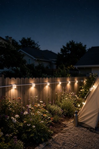 Retro outdoor string lights, 60 m