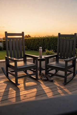 Rocking garden chairs, set of 2