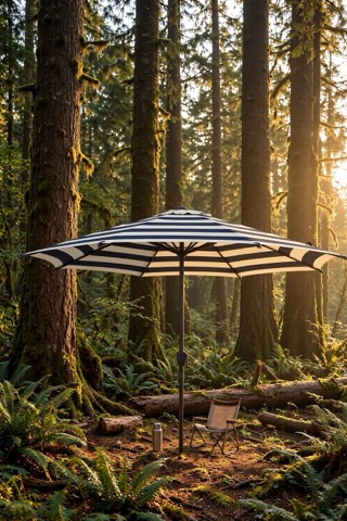 Patio umbrella, 2.7 m, with tilt and crank