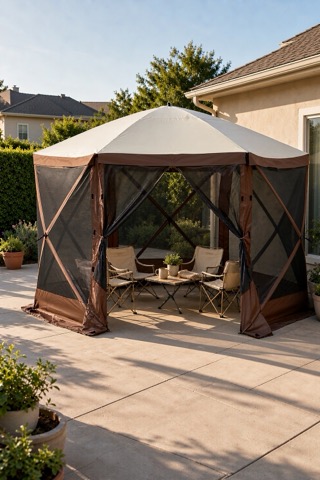 12 × 12 ft Pop-Up Gazebo Screen Tent