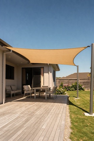 Rectangular shade sail, 3 × 4 m