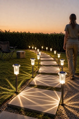 DenicMic Solar Path Lights, 10 Pack