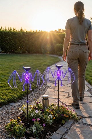 Solar Bat Path Lights, 2 Pack