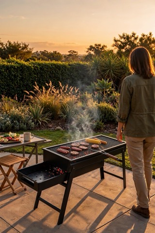 Folding braai stand