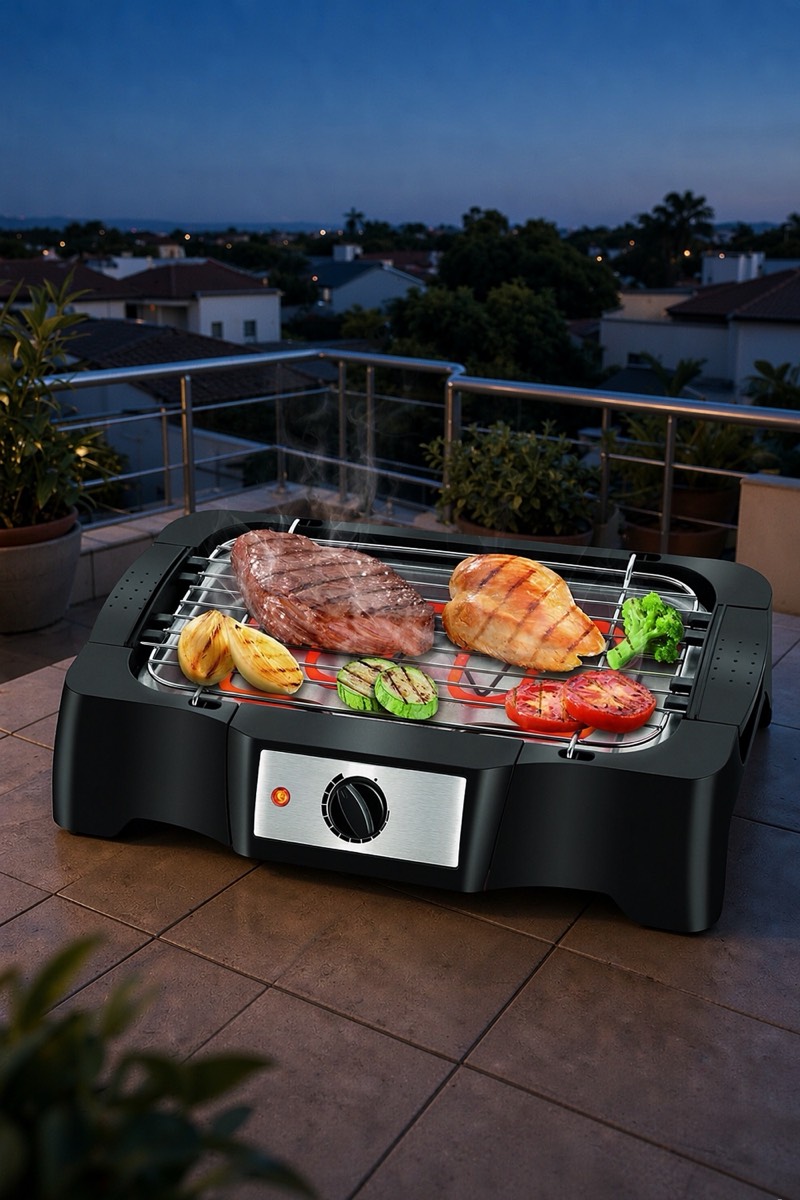 Churrasqueira elétrica de mesa 1200 W, 110 V