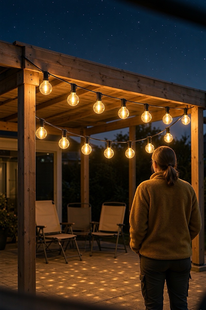Lichterkette außen, 30 m, mit Fernbedienung