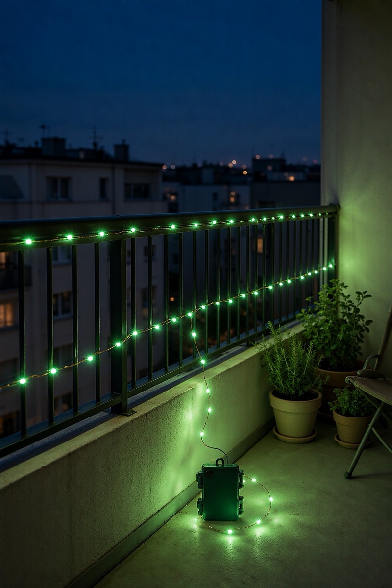 Lichterkette, 2 × 5 m, batteriebetrieben