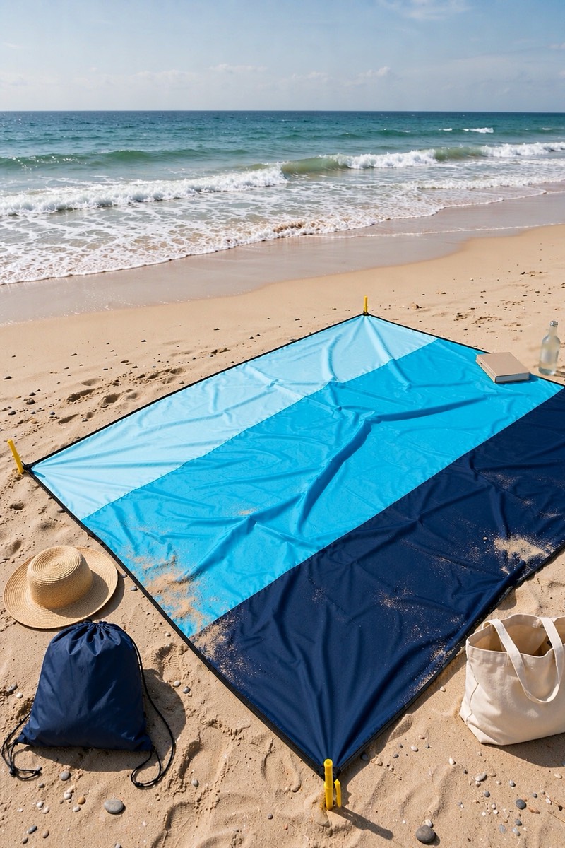 Stranddecke, 220 × 210 cm, sanddicht