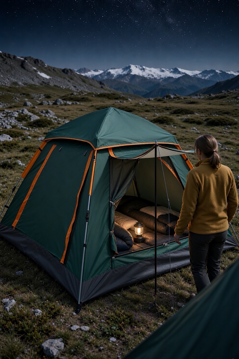 Pop-up-Kuppelzelt für 3–4 Personen