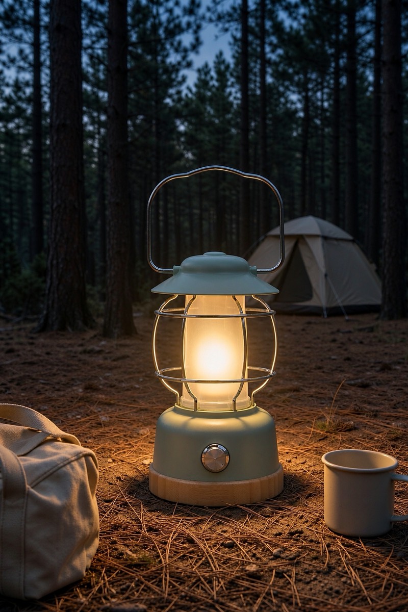 Campinglampe mit Powerbank, 5200 mAh
