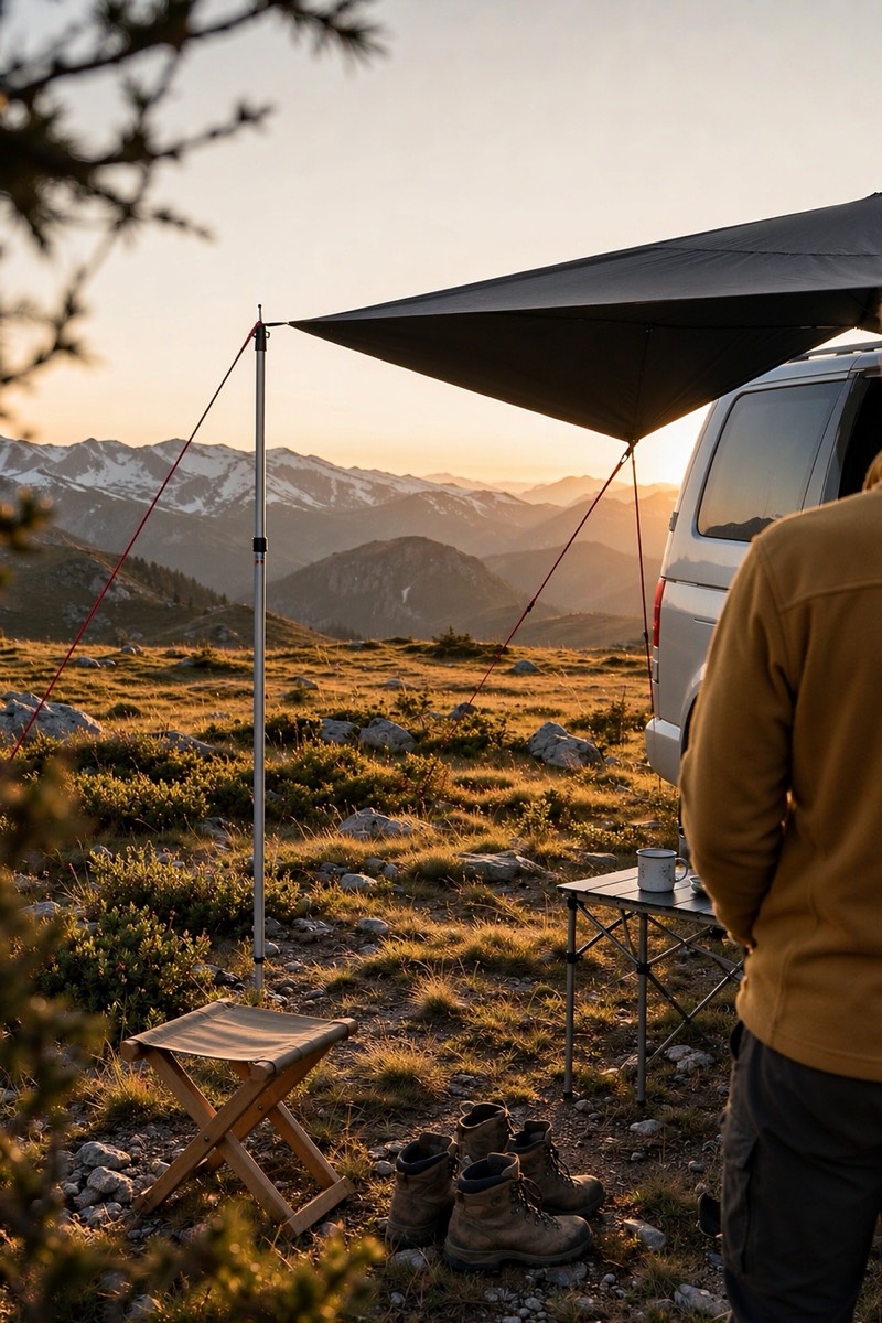 Camper-Sonnensegel 250 × 250 cm