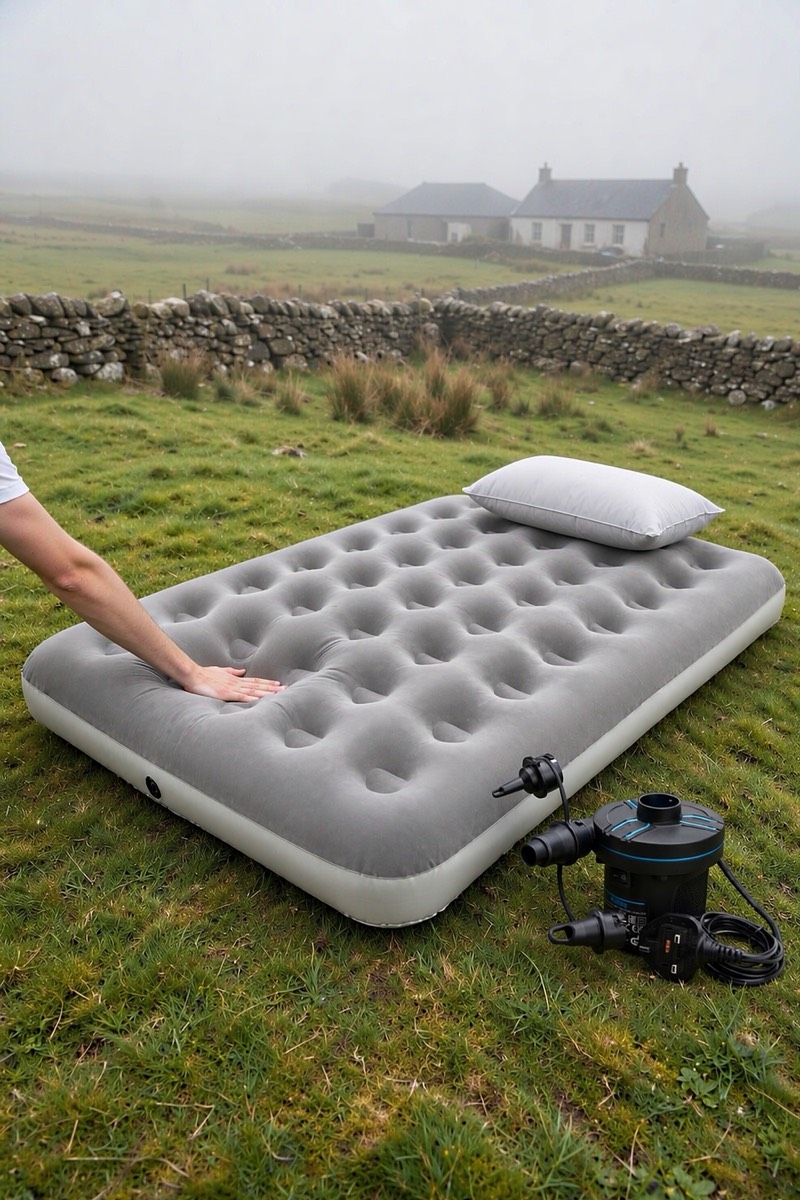 Double Airbed with Handheld Electric Pump