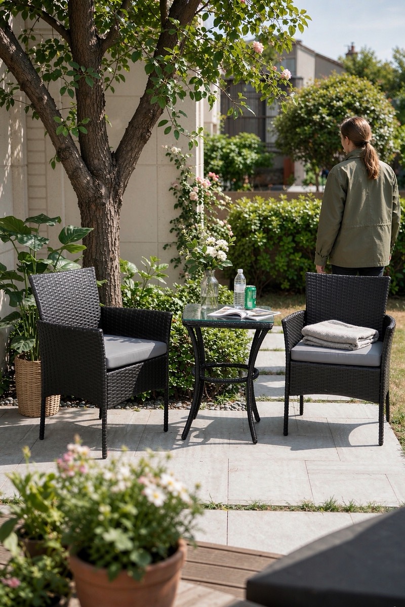 Three-piece bistro set for two