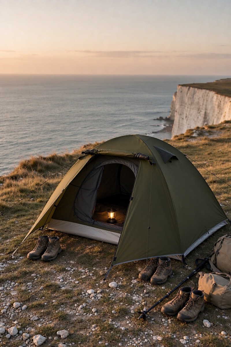 Dome tent for two to four, two doors