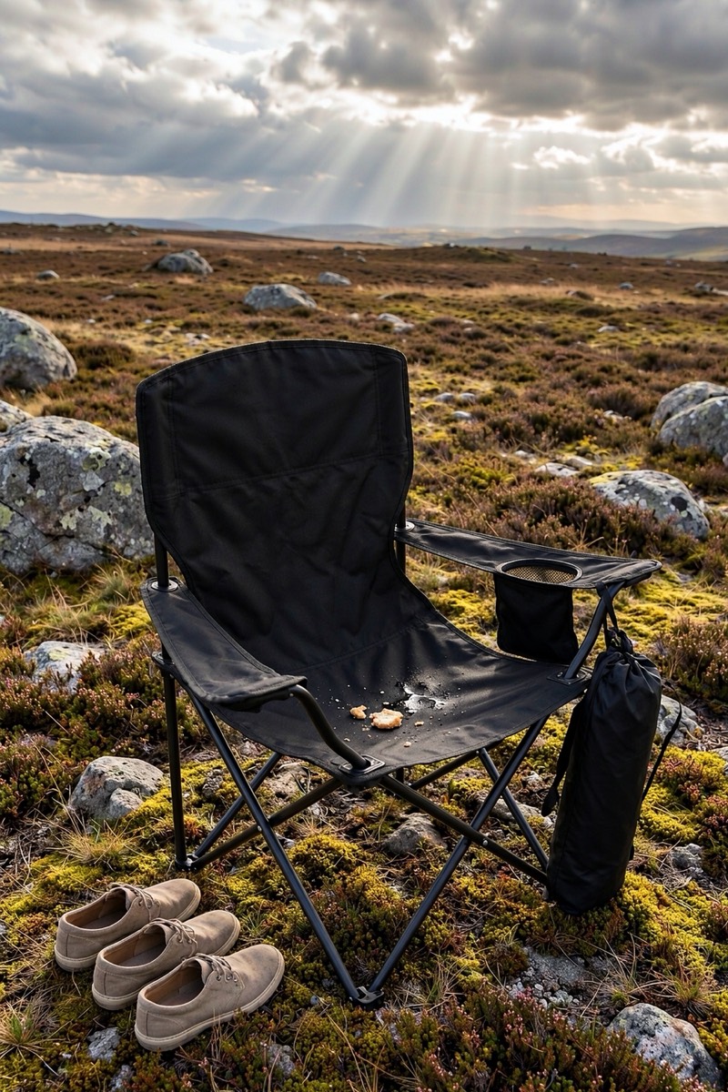 Folding chair with cooler bag