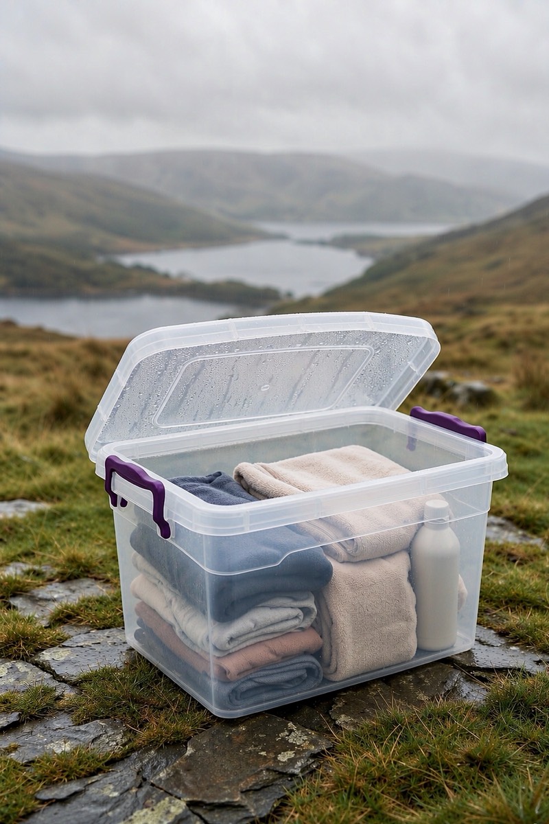 Clear storage box, 5 L, set of 2