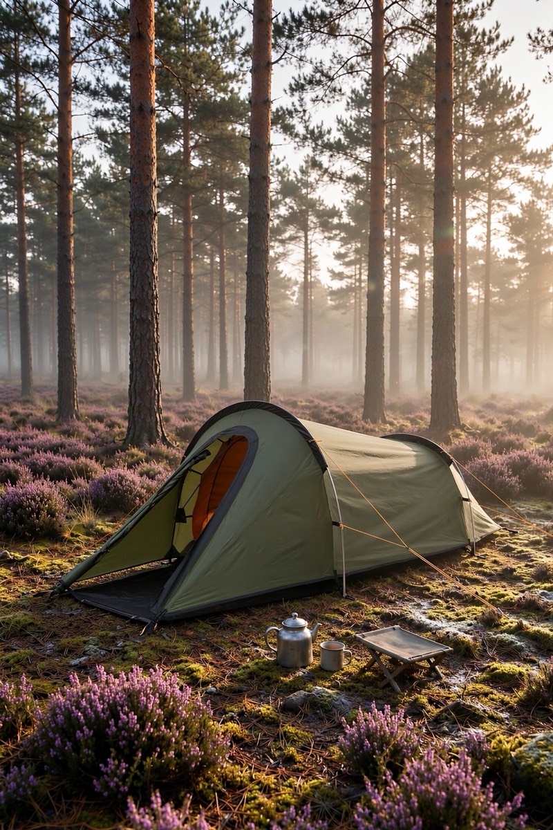 Two-person tunnel tent, 5000 mm, alloy poles