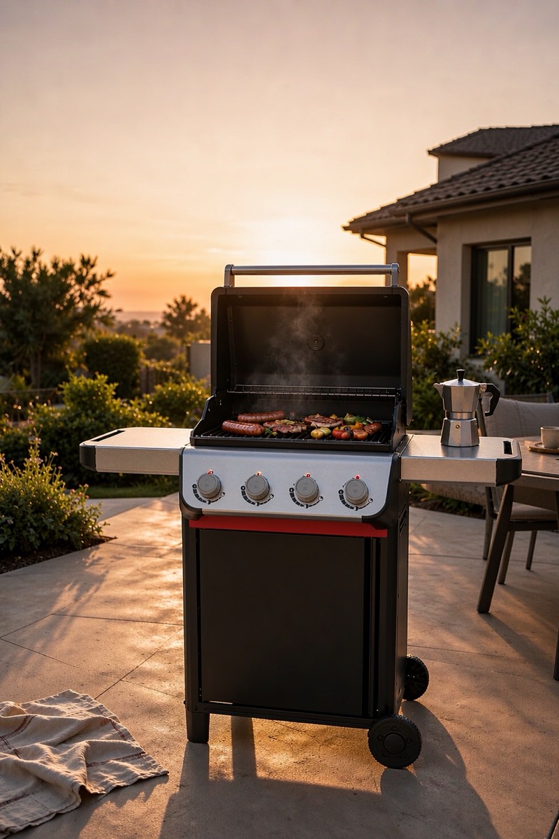 Barbecue a gas 4 fuochi, 3–6 persone