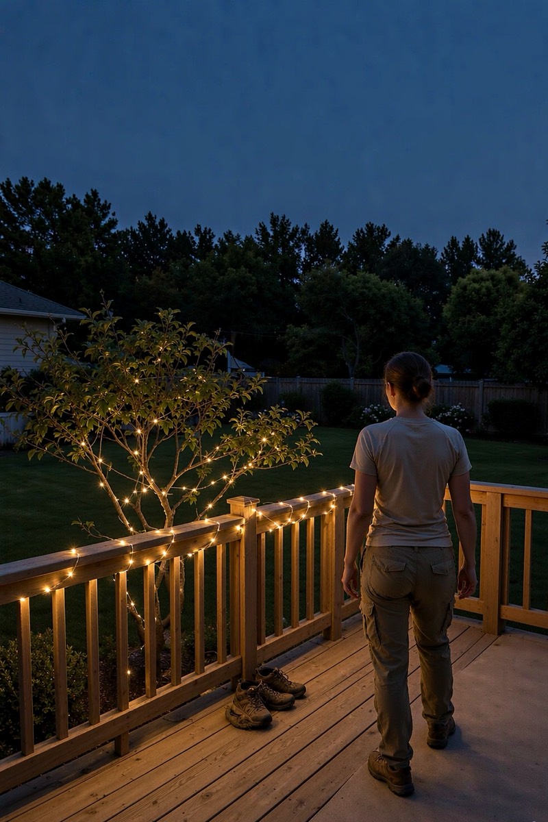 Solar fairy lights on copper wire, 2 × 12 m
