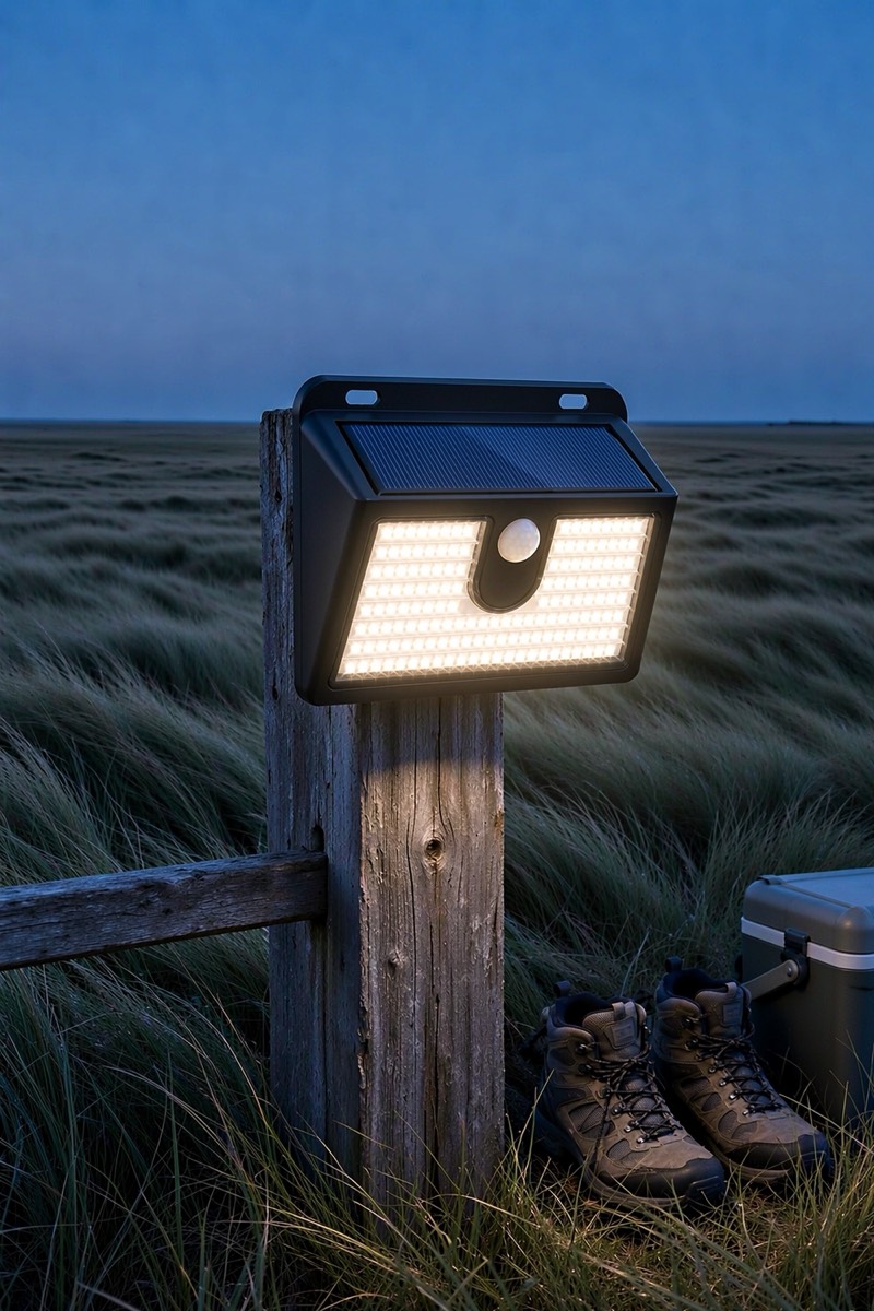 Solar wall lights, six-pack, ≈800 lm