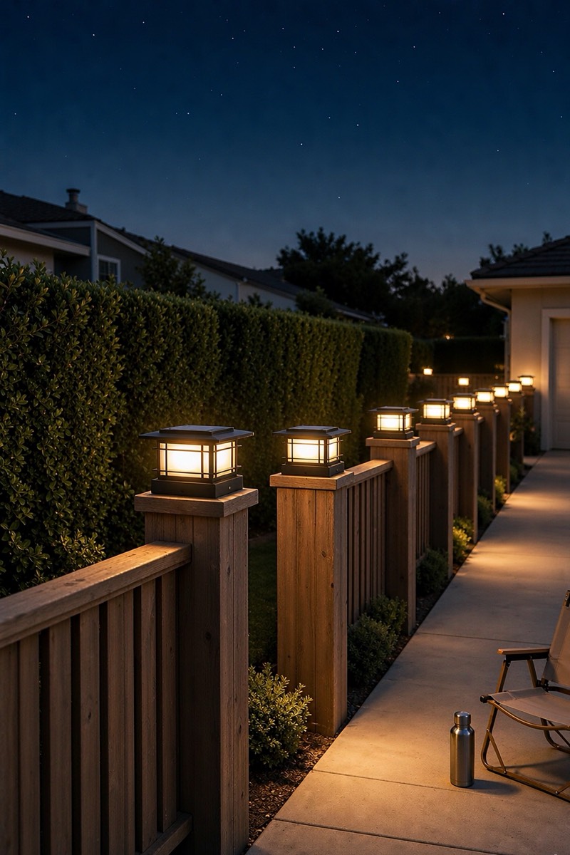 Solar Post Cap Lights, 6 Pack, Two Light Colours