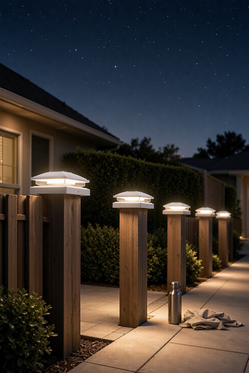 Solar Post Cap Lights, 12 Pack, Three Post Sizes