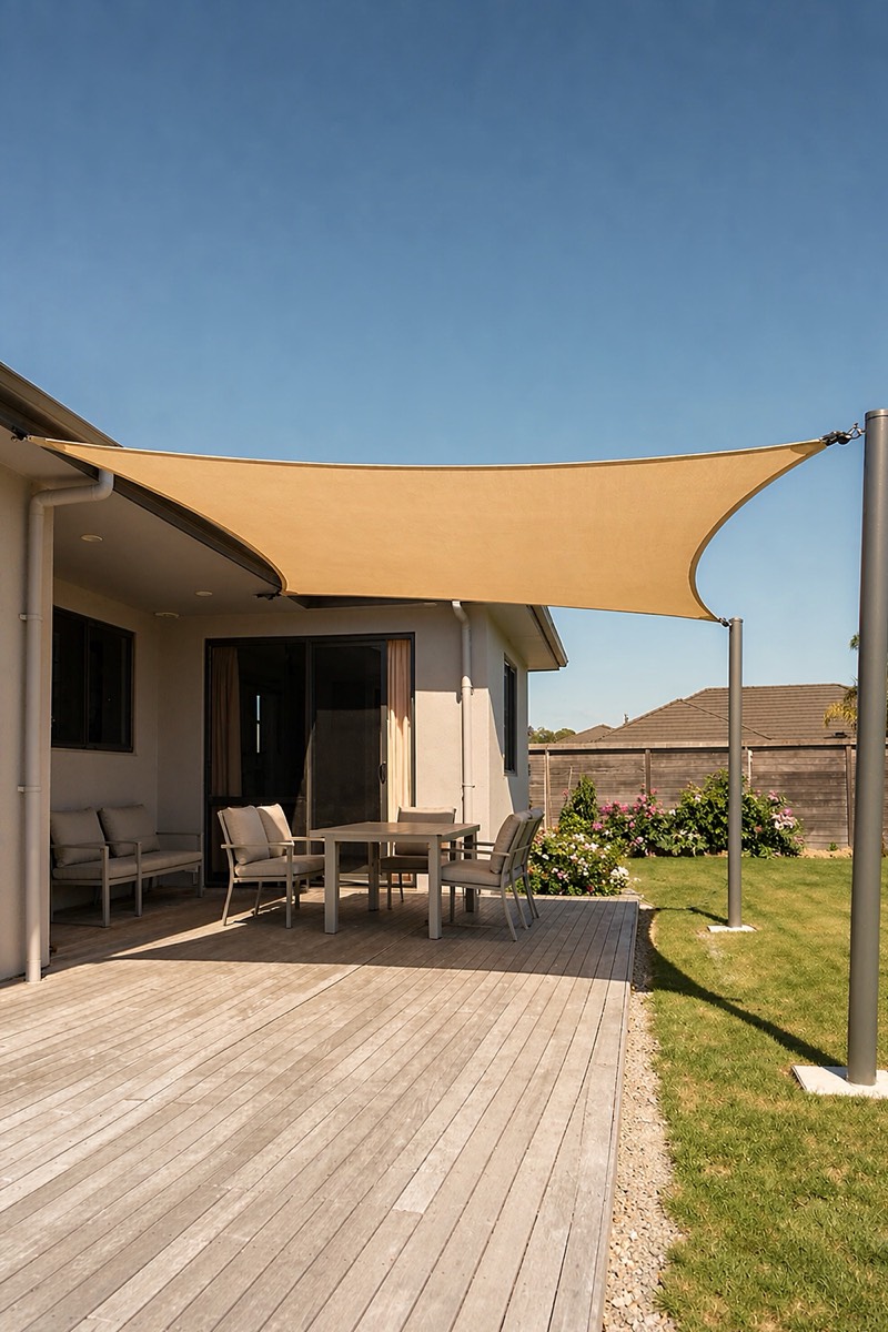 Rectangular shade sail, 3 × 4 m