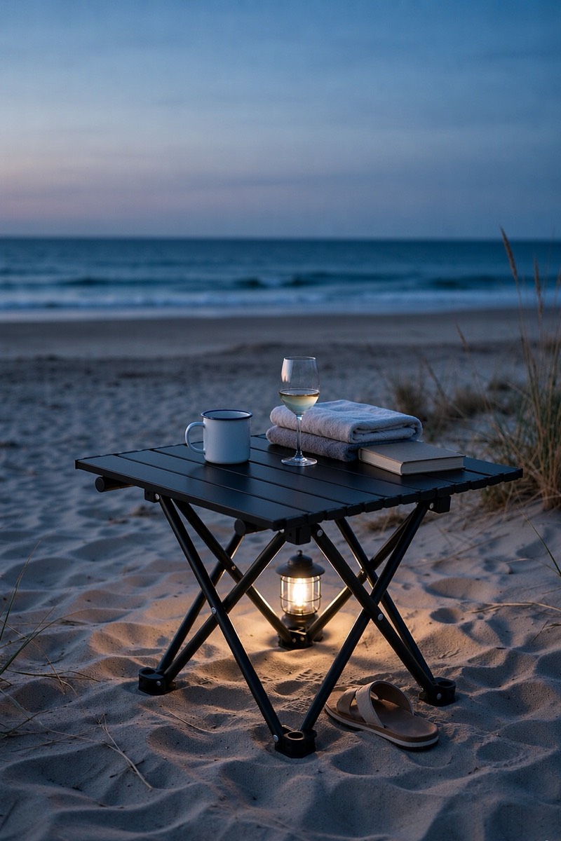 Folding camping table, set of 2