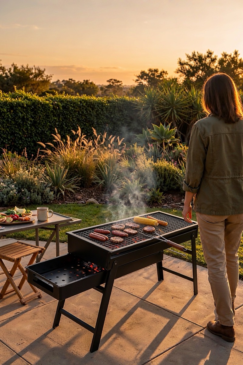 Folding braai stand